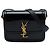 Borsa Solferino in vernice nera Small di Saint Laurent nella scatola Nero