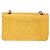 Chanel Timeless - Classic Double Flap Quilted Patent Small Giallo - vista 2