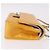 Chanel Timeless - Classic Double Flap Quilted Patent Small Giallo - vista 3
