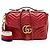 Borsa Gucci Matelasse Leather GG Marmont Zip Around Top Handle Rosso