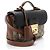 Padlock Mini tracolla Gucci GG Supreme in pelle con lucchetto Marrone Beige - vista 2