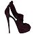 Décolleté con plateau e cinturini incrociati Giuseppe Zanotti in scamosciato bordeaux