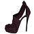 Décolleté con plateau e cinturini incrociati Giuseppe Zanotti in scamosciato bordeaux - vista 4
