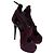 Décolleté con plateau e cinturini incrociati Giuseppe Zanotti in scamosciato bordeaux - vista 5