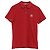 Polo de piqué de algodón con parche del logotipo Moncler, rojo Roja