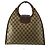 Gucci Vintage Cloth Hobos Stirrup Marrone - vista 3