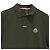 Polo in piquet di cotone con patch logo Moncler, verde, in cotone Nero - vista 2