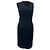 Abito midi Balenciaga con scollo asimmetrico in cotone blu navy