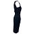 Abito midi Balenciaga con scollo asimmetrico in cotone blu navy - vista 2