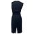 Abito midi Balenciaga con scollo asimmetrico in cotone blu navy - vista 3
