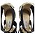 Sandali con tacco Jimmy Choo con cinturino elastico in pelle oro - vista 10