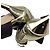Sandali con tacco Jimmy Choo con cinturino elastico in pelle oro - vista 8