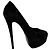 Décolleté con plateau a punta tonda in scamosciato nero Giuseppe Zanotti