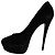 Décolleté con plateau a punta tonda in scamosciato nero Giuseppe Zanotti - vista 4
