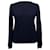 Apc A.P.C. Strickpullover mit Rundhalsausschnitt aus Navy Blue Merinowolle Blau Marineblau