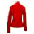 Chloé Strickpullover mit Rüschenhals aus roter Wolle  - Ansicht 2