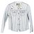 Msgm Chaqueta vaquera con adornos florales en denim de algodón azul Azul claro