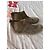 Christian Louboutin Botines Planos de Ante Beige - vista 8