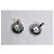 Autre Marque Sterling Silber 925 Ohrstecker Aquamarin und schwarzer Spinell Hellblau - Ansicht 6