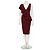 Diane Von Furstenberg Cocktailkleid mit Rüschen - Bordeaux
