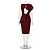 Diane Von Furstenberg Cocktailkleid mit Rüschen - Bordeaux - Ansicht 4