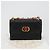 Borsa a tracolla Christian Dior Cannage Miss Caro in pelle nera e oro Auth 188849SAM Nero D'oro - vista 12