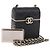 CHANEL Matelasse Chain Shoulder Bag Lamb Skin Black Gold CC Auth 187480SAM Nero D'oro