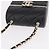 CHANEL Matelasse Chain Shoulder Bag Lamb Skin Black Gold CC Auth 187480SAM Nero D'oro - vista 6