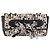 CHANEL Choco Bar Chain Shoulder Bag Satin Nero Argento CC Auth 189234V - vista 13