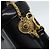 Borsa a mano Gianni Versace in pelle 2way Nero Oro Auth BA13533A D'oro - vista 20