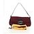 Bolso de hombro FENDI Zucchino Canvas Mamma Baguette Rojo Plata Auténtico 185835SAM Roja - vista 12