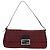 Bolso de hombro FENDI Zucchino Canvas Mamma Baguette Rojo Plata Auténtico 185835SAM Roja - vista 13
