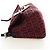 Bolso de hombro FENDI Zucchino Canvas Mamma Baguette Rojo Plata Auténtico 185835SAM Roja - vista 3