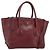 PRADA Handtasche Leder 2way Rot Silber Auth 188750M