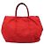 Borsa a mano PRADA Ribbon Nylon Rosso Oro Auth 188725A D'oro - vista 2