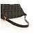 FENDI Zucca Canvas Mamma Baguette Shoulder Bag Black Brown Auth 186461V Marrone Nero - vista 7
