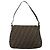 FENDI Zucca Canvas Mamma Baguette Bolsa de Ombro Preto Prata Marrom Autêntica 187420V - vista 2