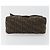 FENDI Zucca Canvas Mamma Baguette Bolsa de Ombro Preto Prata Marrom Autêntica 187420V - vista 5