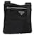 PRADA Schultertasche Nylon Schwarz Silber Auth hk3831