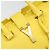 SAINT LAURENT Borsa Cabas Baby in Pelle 2way Yellow Gold Auth hk3783 D'oro Giallo - vista 20