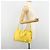 SAINT LAURENT Borsa Cabas Baby in Pelle 2way Yellow Gold Auth hk3783 D'oro Giallo - vista 29