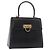 Borsa Salvatore Ferragamo Gancini in pelle nera e oro Auth 188245 Nero D'oro