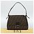 FENDI Zucca Canvas Mamma Baguette Borsa a Spalla Nero Argento Marrone Auth 186462V - vista 12