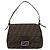 FENDI Zucca Canvas Mamma Baguette Borsa a Spalla Nero Argento Marrone Auth 186462V - vista 13