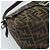FENDI Zucca Canvas Mamma Baguette Borsa a Spalla Nero Argento Marrone Auth 186462V - vista 15