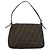 FENDI Zucca Canvas Mamma Baguette Borsa a Spalla Nero Argento Marrone Auth 186462V - vista 2