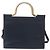 Bolsa Christian Dior de couro 2way Navy Gold Auth 188827 Dourado Azul marinho - vista 2