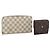 LOUIS VUITTON Portafoglio Monogram Damier Azur 2 Set LV Auth 187897
