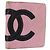 CHANEL Cambon Line Cartera Bifold de Cuero Rosa Plata CC Auth bs35716