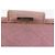 CHANEL Cambon Line Cartera Bifold de Cuero Rosa Plata CC Auth bs35716 - vista 8
